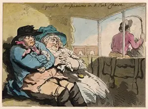 British Artist Drawings Drucke: Drawings Prints, Print, Comfortable, Nap, Post, Chaise, Artist, Thomas Rowlandson