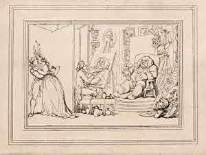 Zeichnungen Drucke, Druck, Komfort Bad, Tafel 6, Künstler, Thomas Rowlandson, Britisch