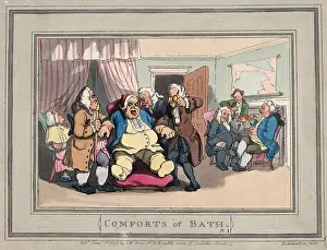 Drawings Prints Drucke: Drawings Prints, Print, Comforts Bath, Plate 1, Artist, Publisher, Thomas Rowlandson
