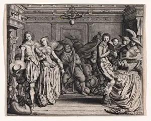Zeichnungen Drucke, Druck, Inneneinrichtung, Tanzende, Paare, Musikerinnen/ Musiker , Künstler/in , Willem Pietersz.