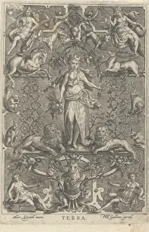Die Erde im Rahmen von Gräulichen Figuren