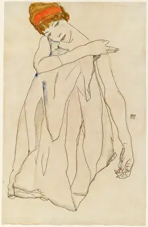 Drucke von Egon Schiele, Die Tänzerin. Österreichisch. Geboren in Wien im Jahr 1890 und gestorben am 31 Egon Schiele Drucke: Egon Schiele Die Tänzerin Österreicherin * 1890 – * 1918; Öl auf Papier