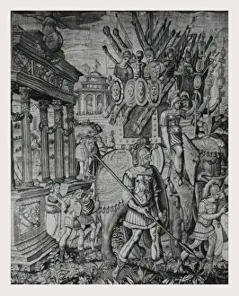 Roman Mythology Depiction Drucke: Elephants