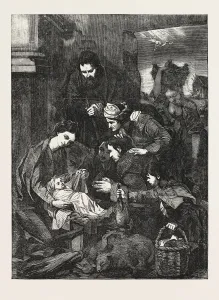 Retro Styled Art Drucke: The Adoration of the Shepherds