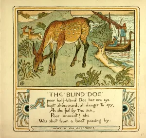 Vintage Book Cover Design Drucke: The Blind Doe