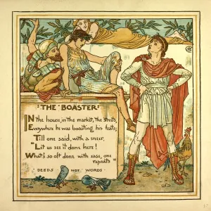 Walter Crane Illustrator Drucke: The Boaster