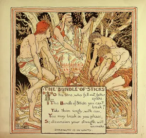Arts And Crafts Prints Drucke: The Bundle of Sticks