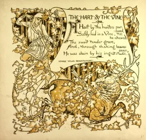Arts And Crafts Movement Images Drucke: The Hart and the Vine