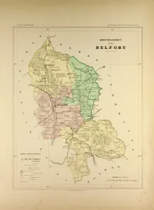 Historical City Maps Drucke: Map of Belfort