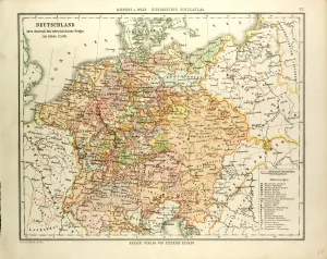 Vintage German Maps Drucke: Map of Germany in 1546