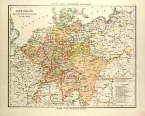 Engraved Historical Maps Drucke: Map of Germany in 1786