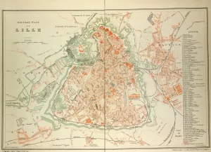 Historical City Maps Drucke: Map of Lille