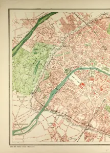 Retro Styled City Maps Drucke: Map of Paris