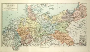 Victorian Era Cartography Drucke: Map of Prussia