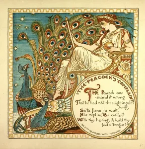 Victorian Artwork Drucke: The Peacocks Complaint