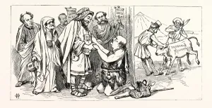 Retro Styled Engraving Image Drucke: The Return of the Massachusetts Prodigal