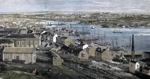 Vintage Illustrative Technique Drucke: Sidney in 1861