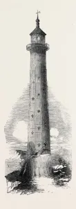 Vintage Tower Illustration Drucke: Source Size = 1293 x 3450