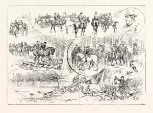 Victorian Era Engravings UK Drucke: With Mr. Vignes Harriers in Epping Forest: 1