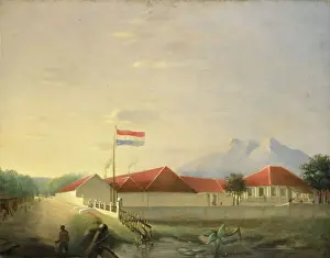 Dutch Colonial Architecture Drucke: A Factory Jawa View sugar factory Java figures