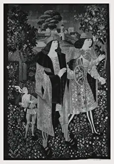 Falconry Art Drucke: Two falconers