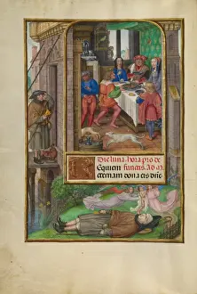 Medieval European Paintings Drucke: The Feast of Dives