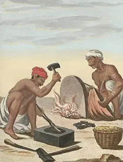 Zwei indische Schmiede arbeiten unterzeichnet.