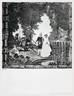 Period Costume Design Drucke: Fountain