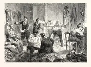 Victorian Style Engravings Drucke: Franco-Prussian War: In the camp