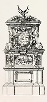 Antique Engraving Technique Drucke: Frontispiece, by Cruchet