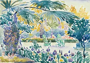 Gartenmaler Saint Clair 1908 Wasserfarbe Graphit.