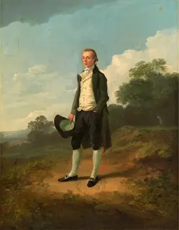 18th Century English Portraits Drucke: George Biggin Signed and dated in black paint, lower right: Julius Ibbeston