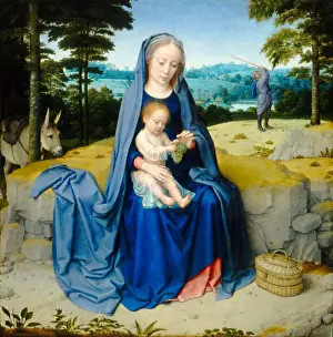Rest On The Flight Into Egypt Drucke: Gerard David, The Rest on the Flight into Egypt, Netherlandish, c. 1460-1523, c. 1510