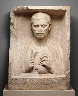 Ancient Italian Reliefs Drucke: Grave Relief of a Silversmith