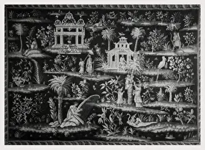 Black And White Classical Art Drucke: Harpist