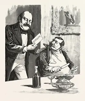 Liszt Gourmet Archive Images Drucke: Having dinner after the capitulation, Paris, France, 19th century, franco prussian war