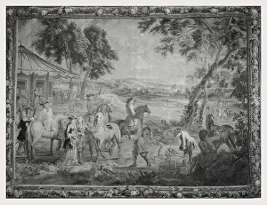 Pastoral Landscape Art Drucke: Hawk hunt