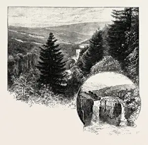 HOCHFÜRZEUG (LINKS); VON YORKE SEITE (RECHTS). Hochfürzug ist eine Wasserfall am Fluss Tees