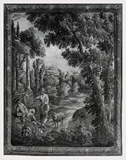 Romantic Era Artworks Drucke: Hunter shepherdess