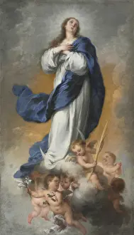 Bartolome Esteban Murillo Paintings Drucke: Immaculate Conception 1680 Bartolome Esteban Murillo