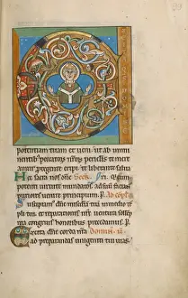 Gold Leaf Illumination Drucke: Initial E: An Archbishop