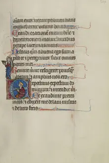 Medieval French Illuminated Manuscripts Drucke: Initial E Christ Holding Crown David Bute Master