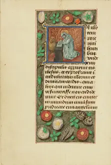 Gold Leaf Illumination Drucke: Initial I: Saint Mark