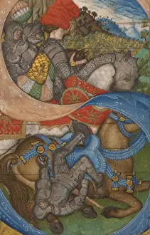 Pisanello Artwork Drucke: Initial S: The Conversion of Saint Paul