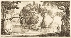 European Landscape Art History Drucke: after Jacques Callot, Landscape, in or after 1635, etching