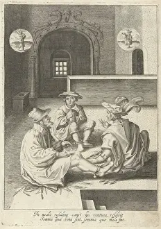 Ancient Egyptian Symbolism Drucke: Joseph interprets dreams in prison, Robert de Baudous, Lucas van Leyden, 1591 - 1659
