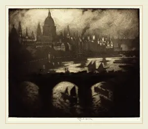 Josef Pennell aus Wrens City (USA), geboren um 1857 und gestorben um 1926; Lithographie auf weichem Papier von etwa dem Jahr 1909