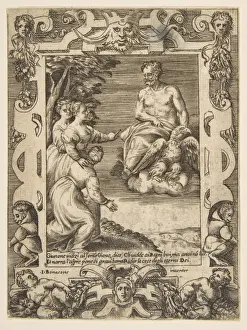 Greek Mythology Art Prints Drucke: Juno left asks Jupiter help Greeks set within