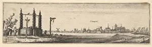 Wenceslaus Hollar Artist Drucke: Kampen 1642-44 Etching second state two Sheet