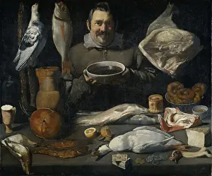 Red Wine Still Life Drucke: Kitchen Scene Bodegone Kitchen Piece BodegAon